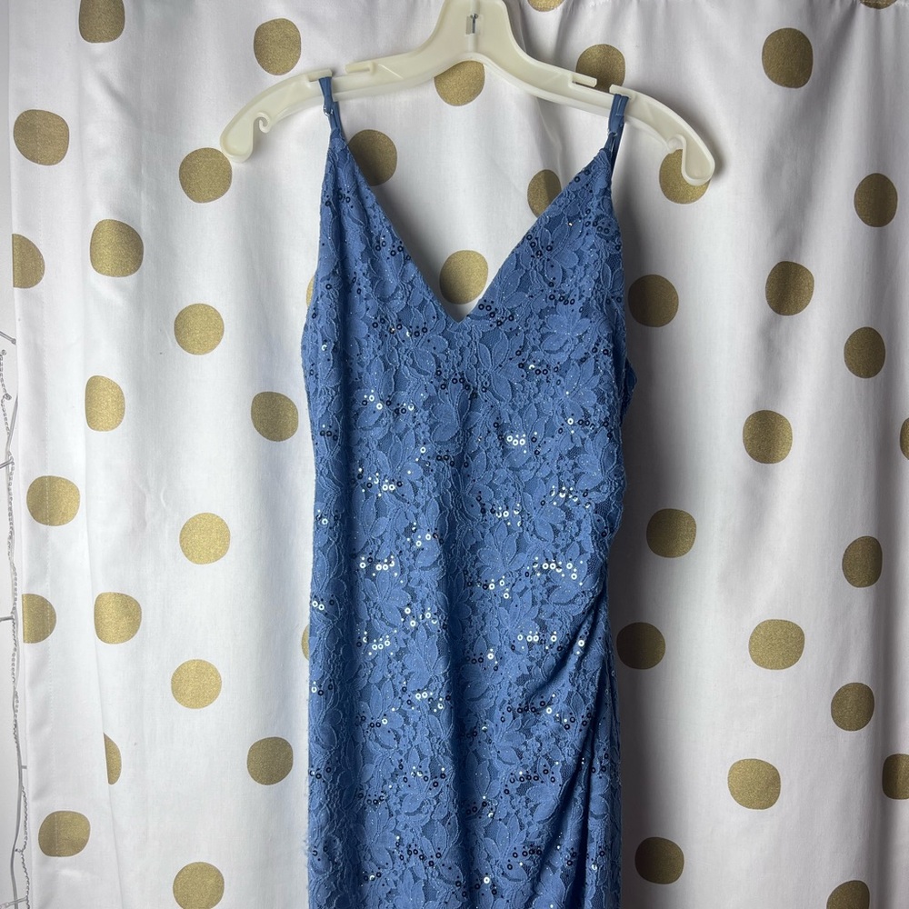 Steel Blue Formal Gown